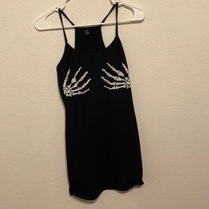 Black, skull hands, Dress